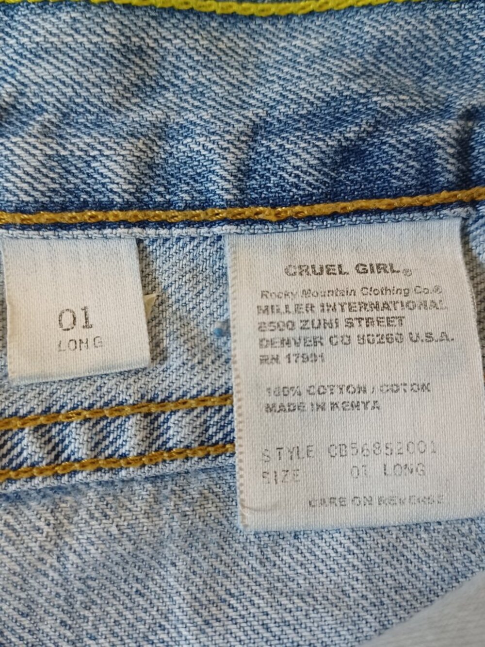 Cruel Girl Womens Jeans Relaxed Bootcut 100% Cotton Midrise Size 1 29x32.5 - Picture 13 of 16